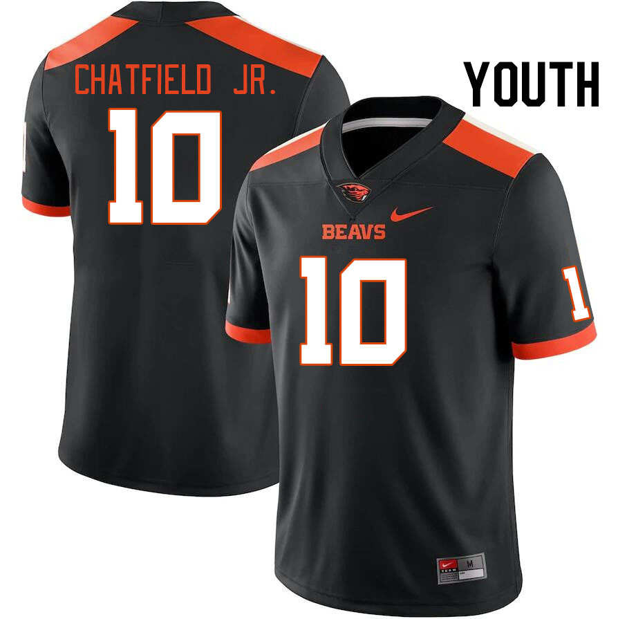 Youth #10 Andrew Chatfield Jr. Oregon State Beavers College Football Jerseys Stitched Sale-Black